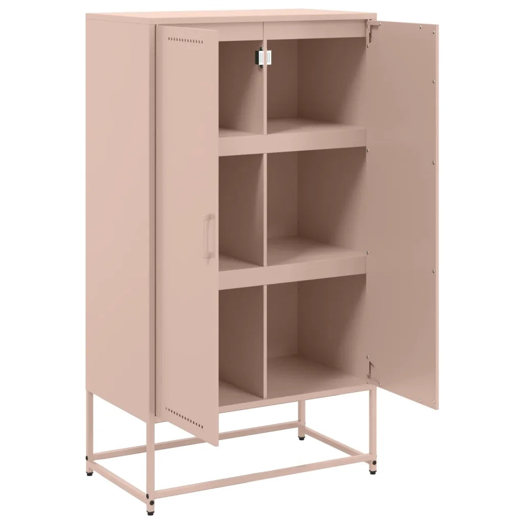Credenza Rosa 68,5x38,5x123,5 in Acciaio 846495