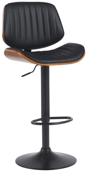 Sgabello da bar Clawson in ecopelle nera 1