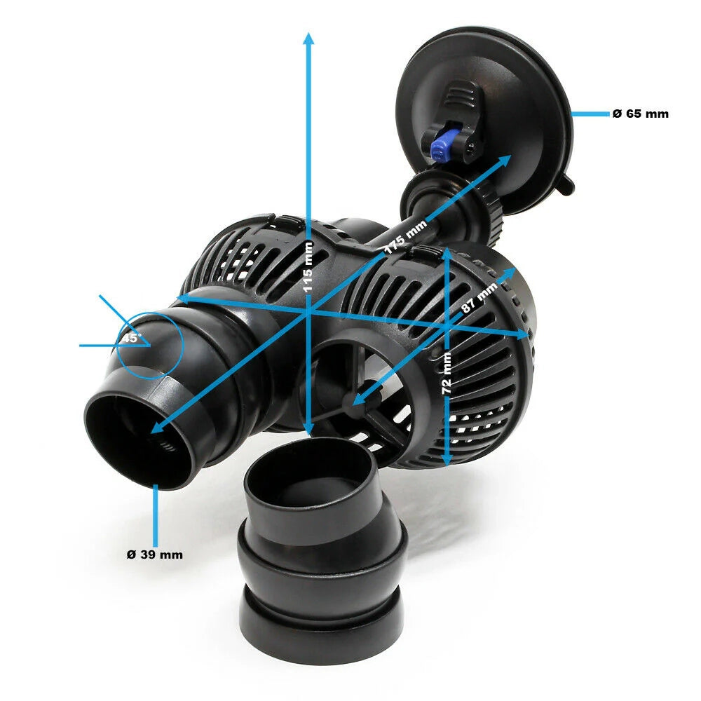 Pompa di circolazione Wavemaker con ventosa 6000 litri all'ora 12 watt pompa per acquario 16_0002379