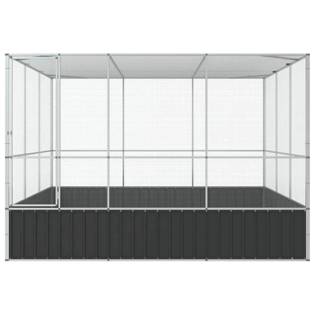 Voliera/gabbia per uccelli argentata 311 x 307 x 212 cm acciaio argentato 02_0045640