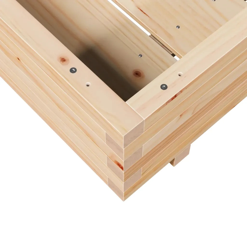 Fioriera da Giardino 90x90x26,5 cm in Legno Massello di Pino 847313