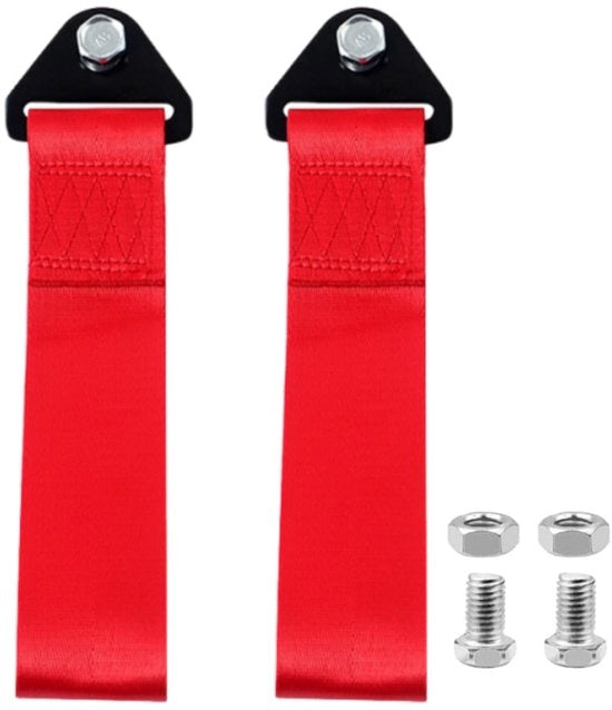 Corda multifunzionale per auto - 2 pezzi - Cavo di trazione per auto - Materiale nylon resistente - Adatto per paraurti anteriore e posteriore - Utilizzo universale
