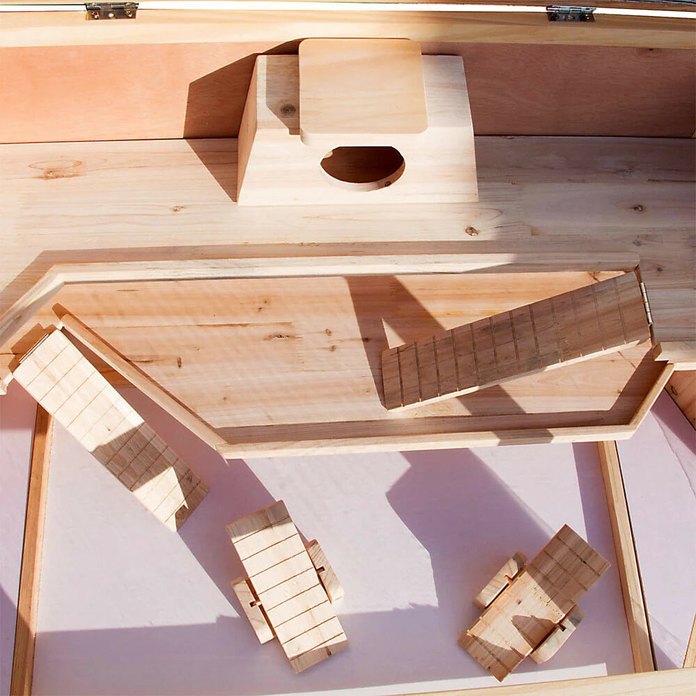 Gabbia grande per criceti piccoli roditori topi ratti fienile riparo in legno 16_0002557