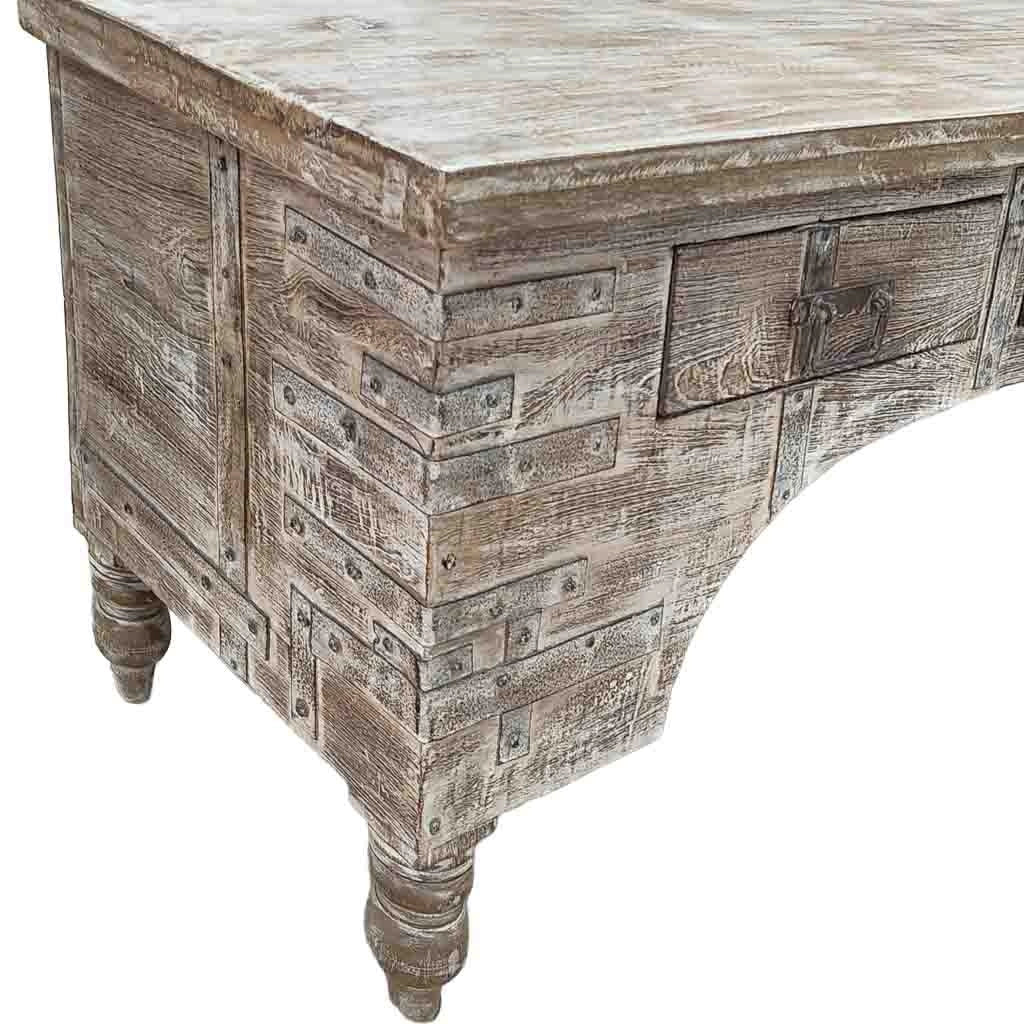 Mobile basso artigianale in legno 165-175x45x57h cm