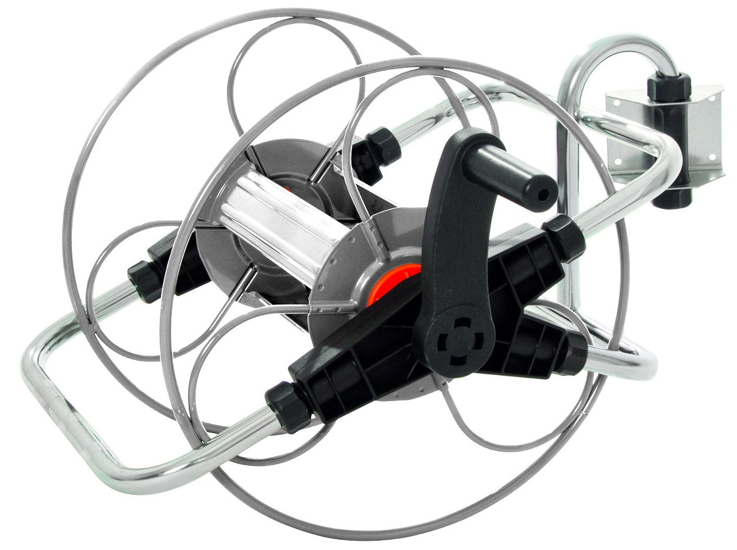 Avvolgitubo Manuale da Muro 50 mt in Acciaio Agrati Grigio