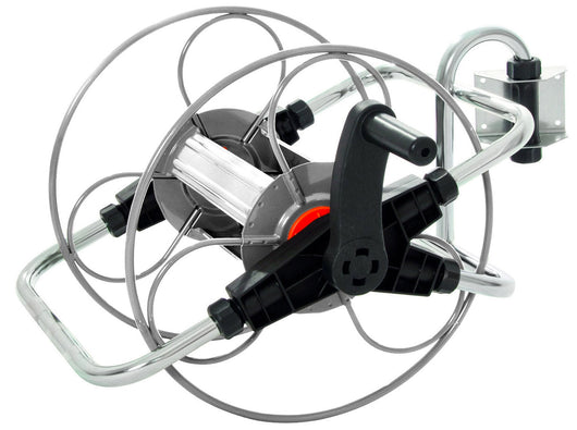 Avvolgitubo Manuale da Muro 50 mt in Acciaio Agrati Grigio