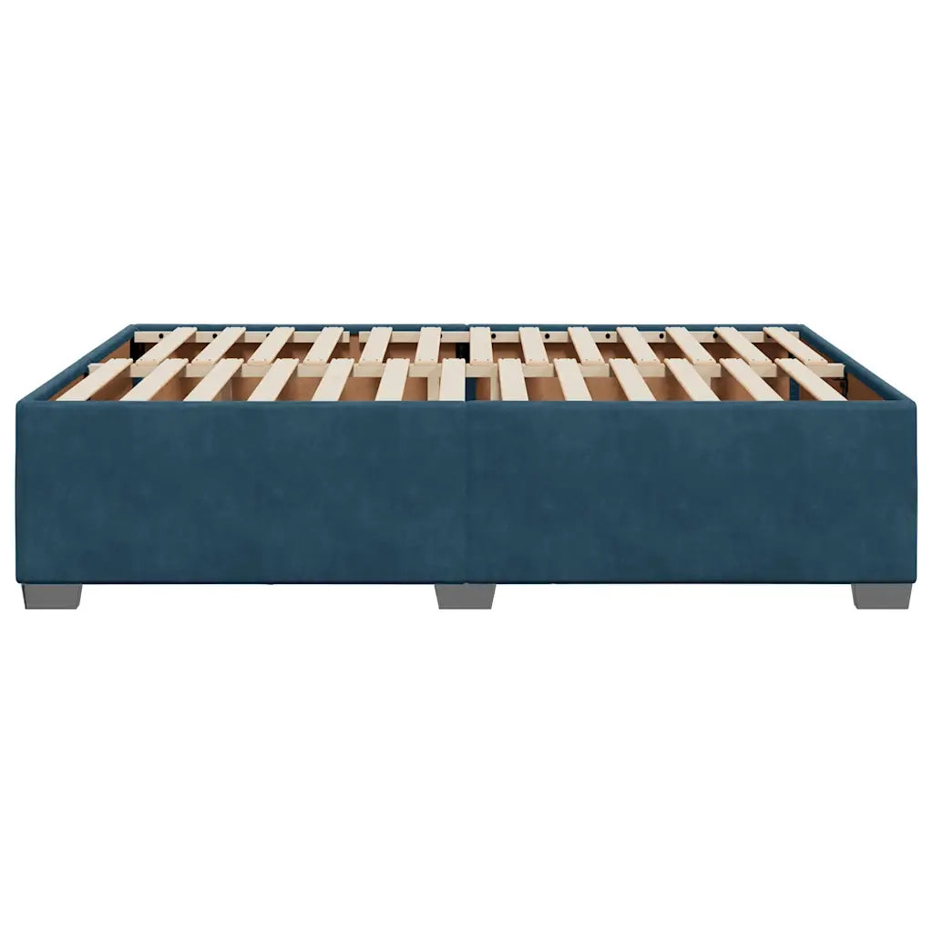 Letto matrimoniale | Letto per adulti | Giroletto Blu 160x200 cm in Velluto