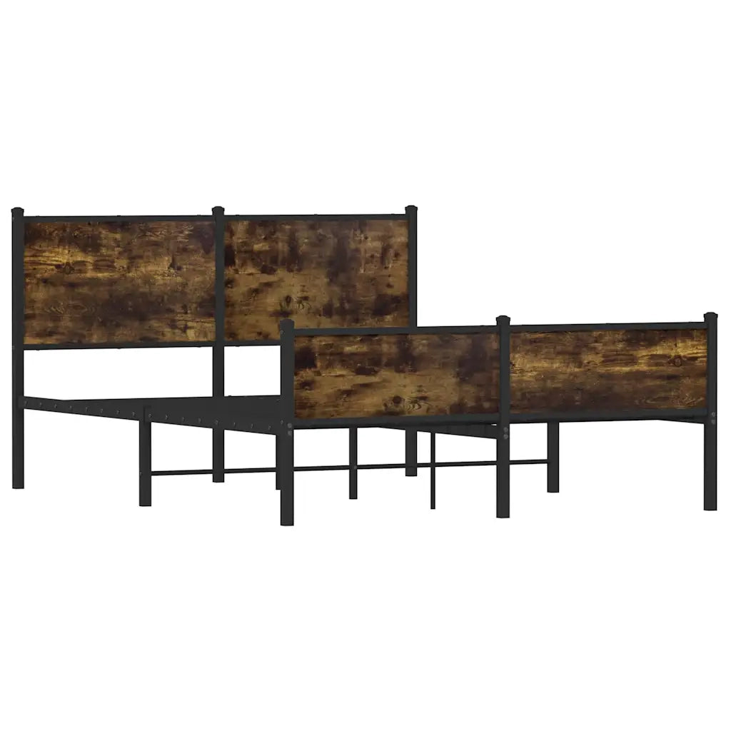 Giroletto senza Materaso in Metallo Rovere Fumo 137x190 cm 4007849