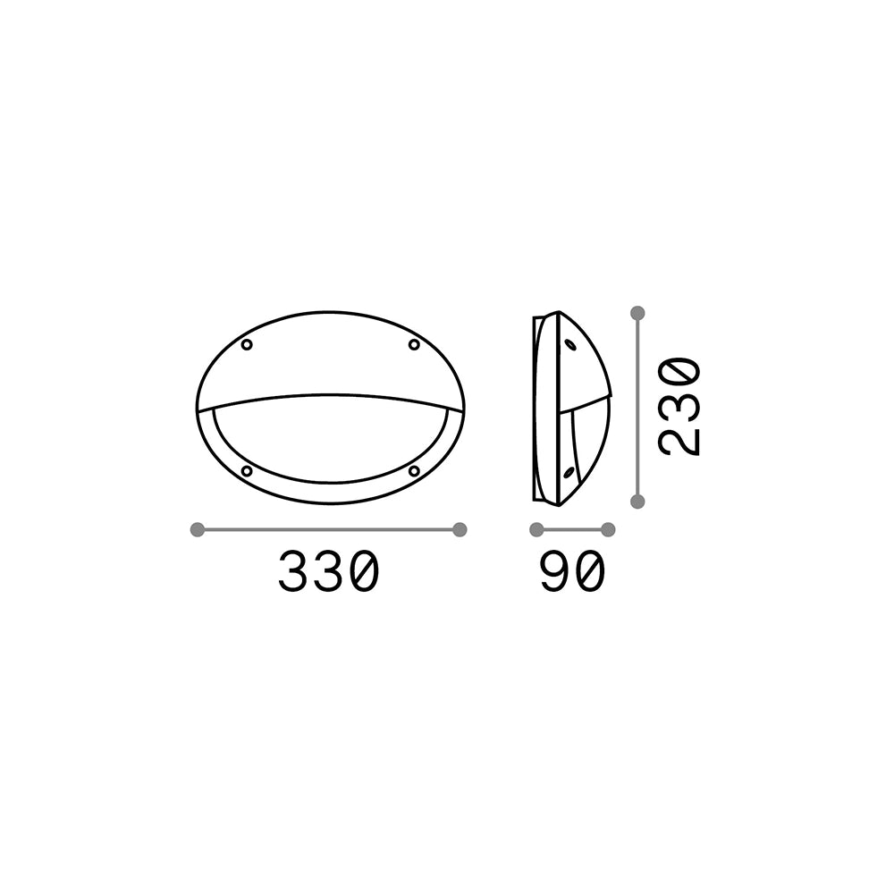 Applique Moderna Medea-2 Materie Plastiche Bianco 1 Luce E27