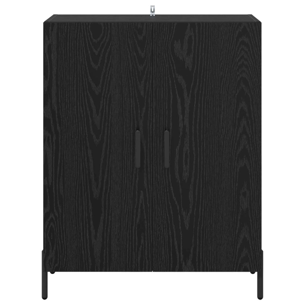 Credenza Rovere Nero 69,5 x 34 x 90 cm Legno multistrato 881476