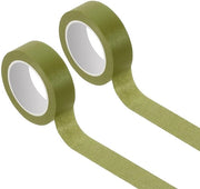 Tape da appendere decorativo, 30 m x 2,5 cm - Nastro per lavaggio per dipinti e artigianato - Verde scuro - Nastro decorativo per progetti DIY - Arte manuale e scrapbooking - Etichette a rotola - 2 pezzi
