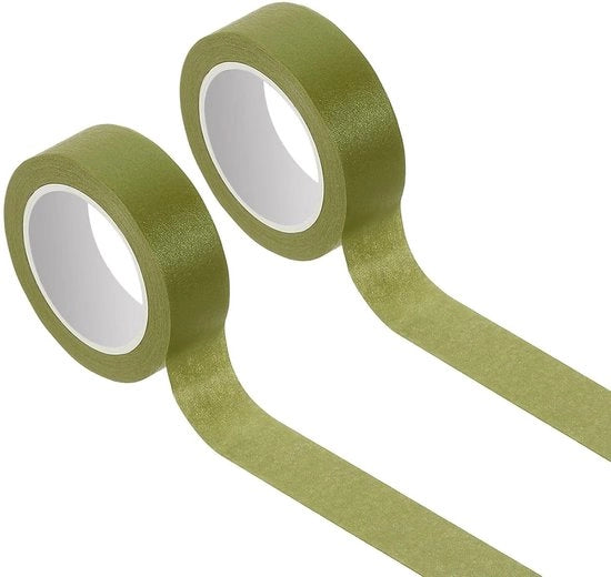 Tape da appendere decorativo, 30 m x 2,5 cm - Nastro per lavaggio per dipinti e artigianato - Verde scuro - Nastro decorativo per progetti DIY - Arte manuale e scrapbooking - Etichette a rotola - 2 pezzi