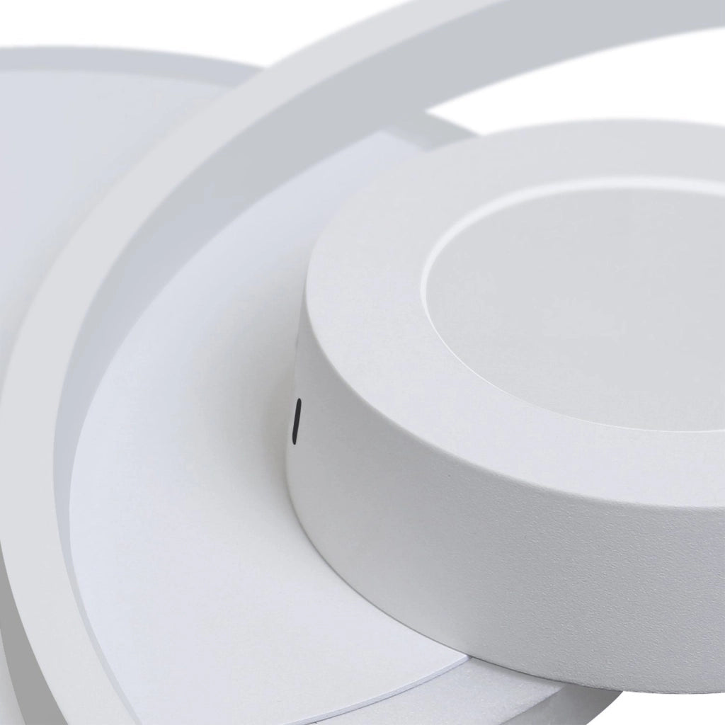 ZMH Lampada da soffitto a LED dimmerabile da 50 W, design anello Via Lattea, colore bianco