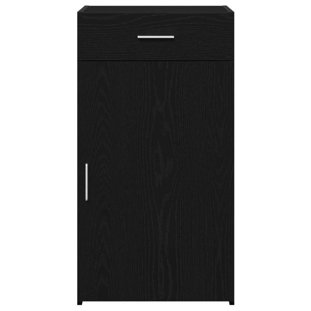 Credenza | Madia | Buffet da pranzo | Armadio da pranzo con cassetto Rovere Nero 50 x 42,5 x 93 cm