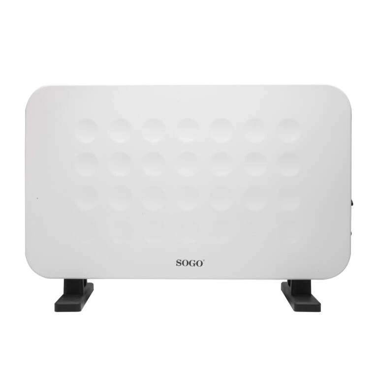 Termoconvettore elettrico 2000W con ventola turbo, 2 livelli riscaldamento e termostato regolabile, per ambienti fino 20 mq - Sogo
