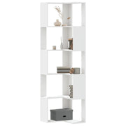 vidaXL Libreria Angolare 5Ripiani Bianca 50x50x179cm Legno Multistrato