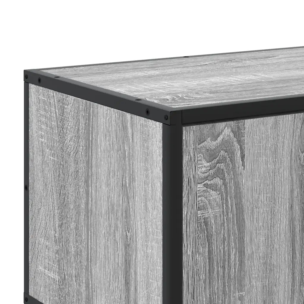 Mobile TV-Credenza TV-Console TV Grigio Sonoma 160x35x41cm Legno Multistrato e Metallo