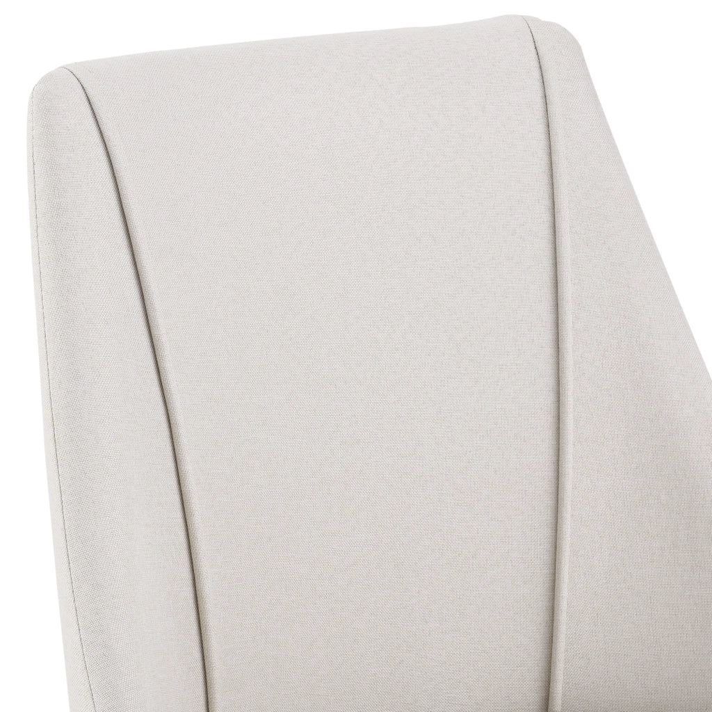 Set Danzig di 2 Sedie Imbottite da Sala Pranzo con Gambe in Metallo - Beige [en.casa]