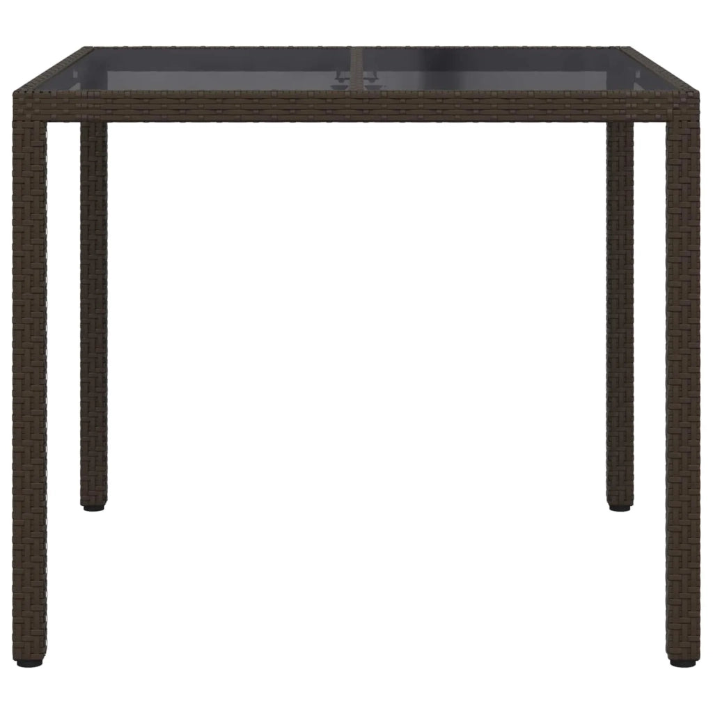 Tavolo da Giardino Marrone 90 x 90 x 75 cm polyrattan 362532