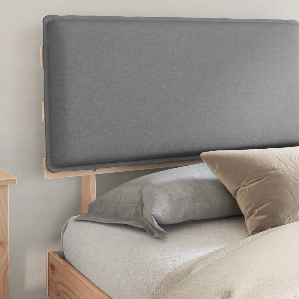Letto con Testiera Rivestita Grigio chiaro 180 x 200 cm
