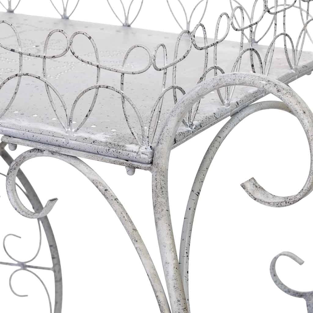 Carrello espositivo in metallo grigio 114,94x55,25x78,11h cm
