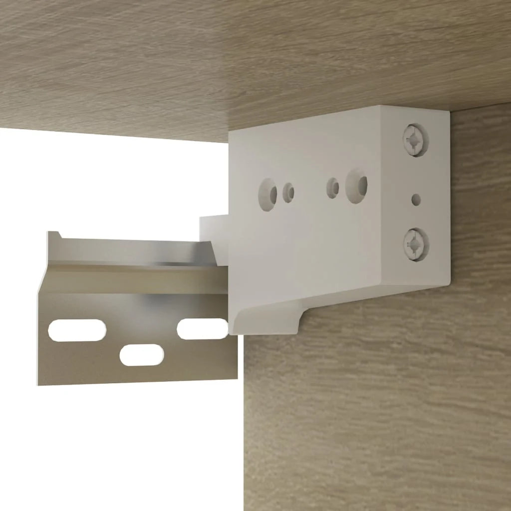Mobile TV multimediale mensola TV supporto TV sala da pranzo soggiorno camera da letto montaggio a parete 2 pezzi rovere Sonoma 60 x 30 x 30 cm marrone 02_0029189