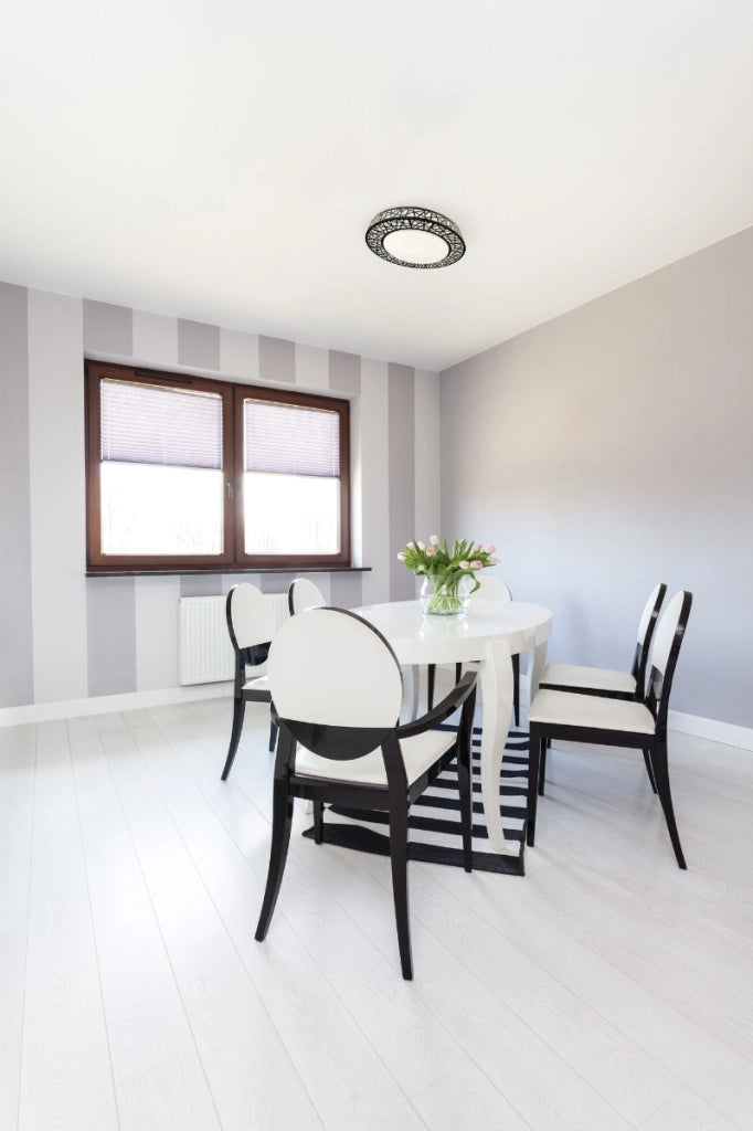 Plafoniera LED tonda 38 cm 17,5W nero/bianco Kanlux
