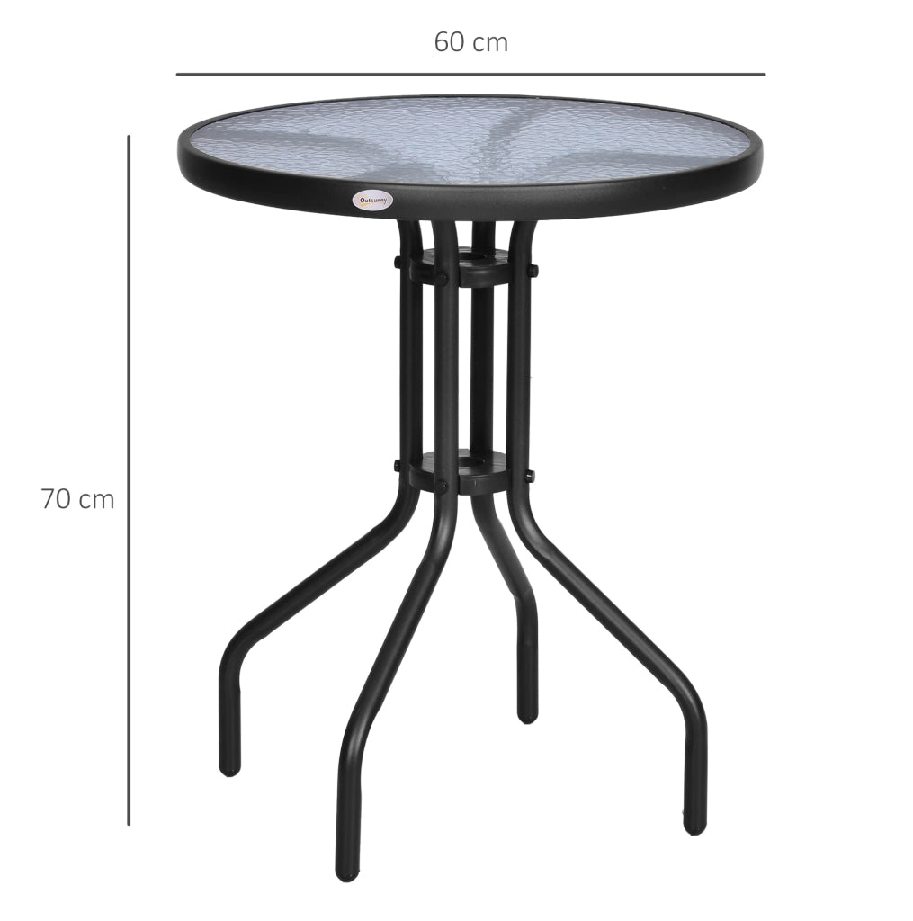 Tavolo da giardino rotondo Ø60 cm in metallo