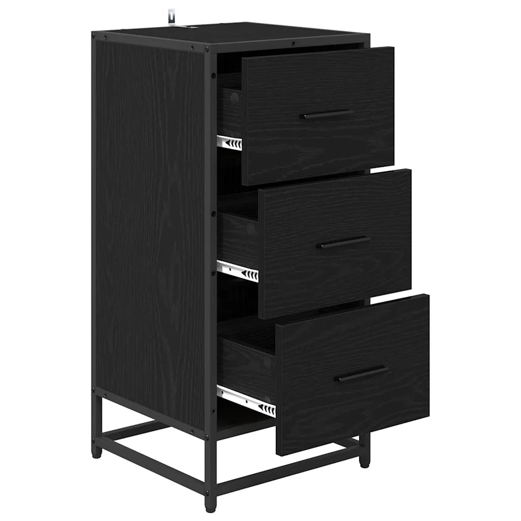 Credenza-Buffet-Armadio da cucina Rovere Nero 35.5 x 35 x 76 cm