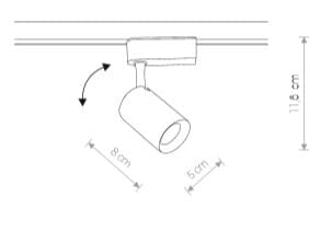 Nowodvorski Profile Iris faretto binario bianco LED 7W 4000K