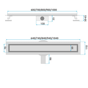 Scarico Lineare Rea Neox Pro Gold 60