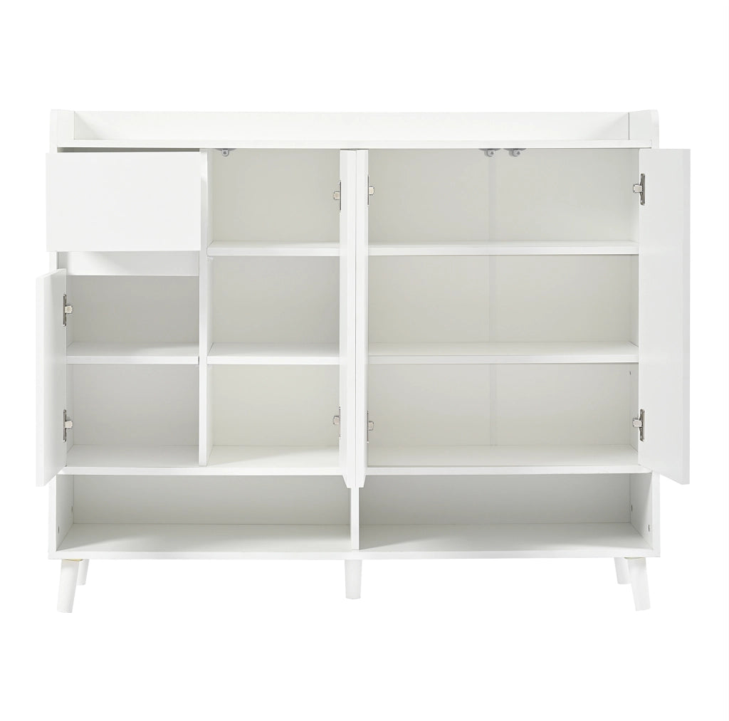 Credenza moderna con 4 ante, 1 cassetto e ripiano regolabile