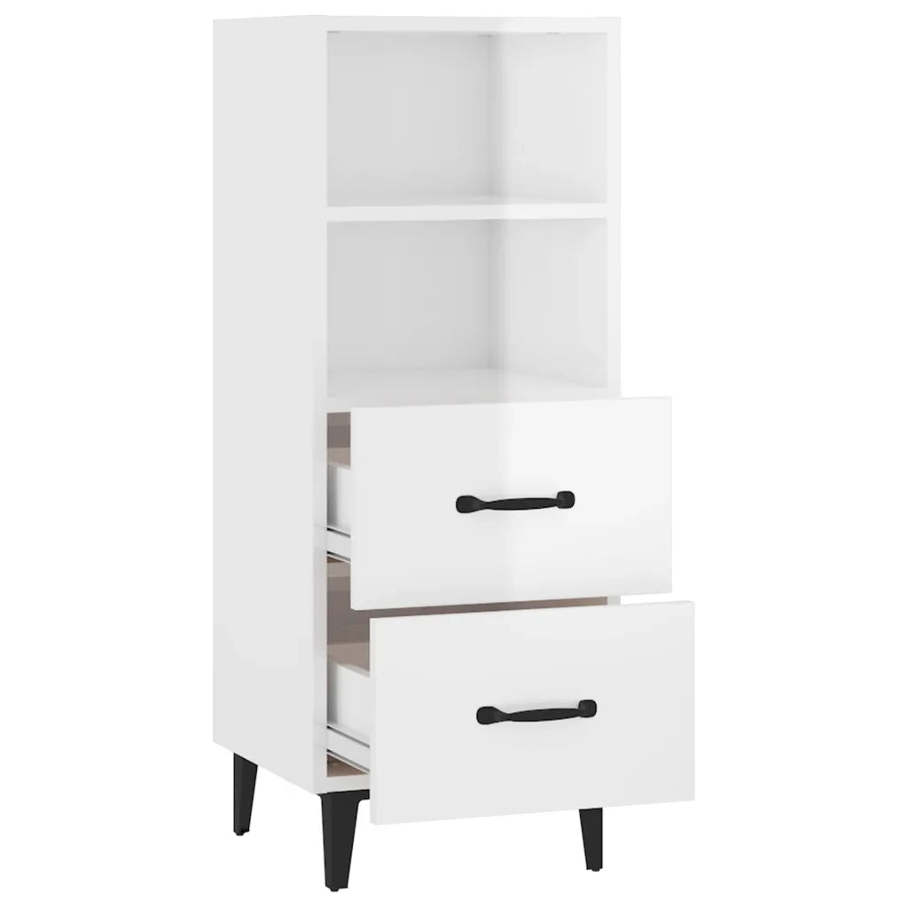 Credenza 34,5x34x90 cm in Legno Multistrato Bianco Lucido 812372