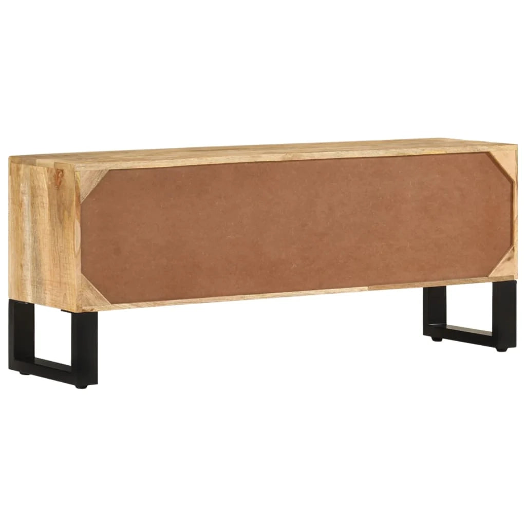 Mobile TV multimediale scaffale TV mobile TV sala da pranzo soggiorno camera da letto 110 x 30 x 45 cm legno di mango marrone grezzo 02_0025743