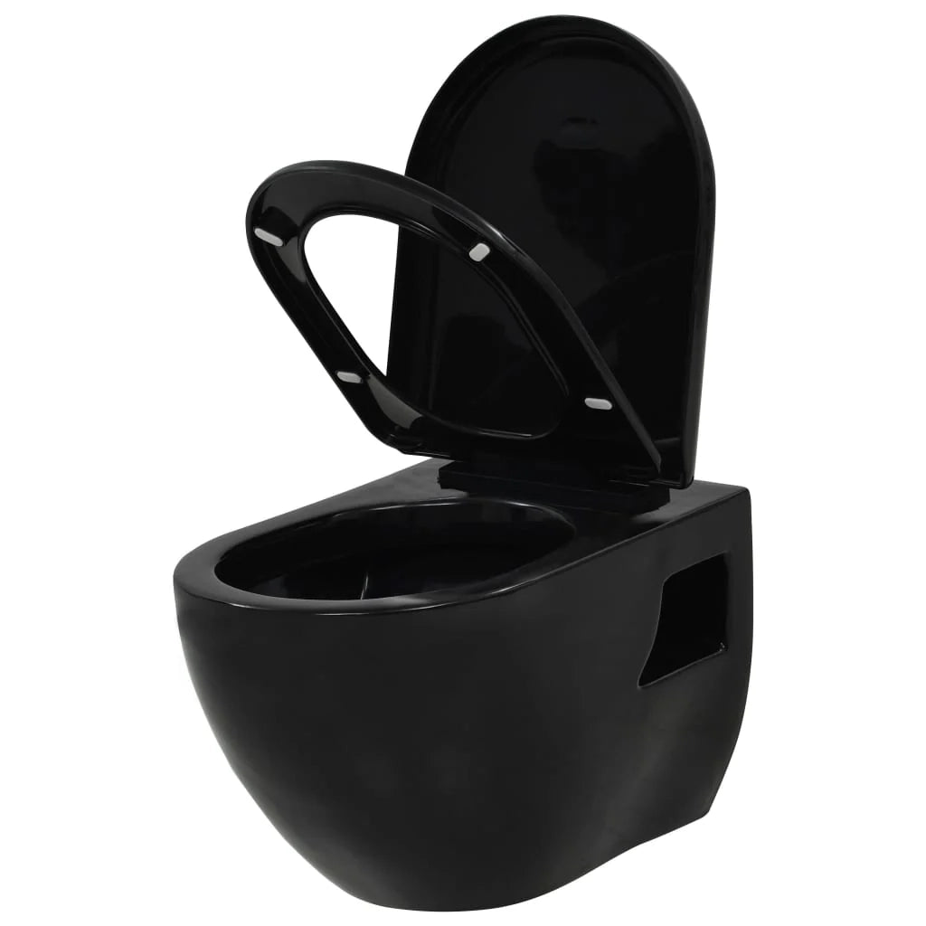 Kit completo per WC sospeso con cassetta di scarico in ceramica nera nascosta 02_0003580