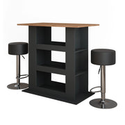 Vicco tavolo bar con sgabelli Quercia dorata/antracite 110 x 65 cm con 2 sgabelli da bar