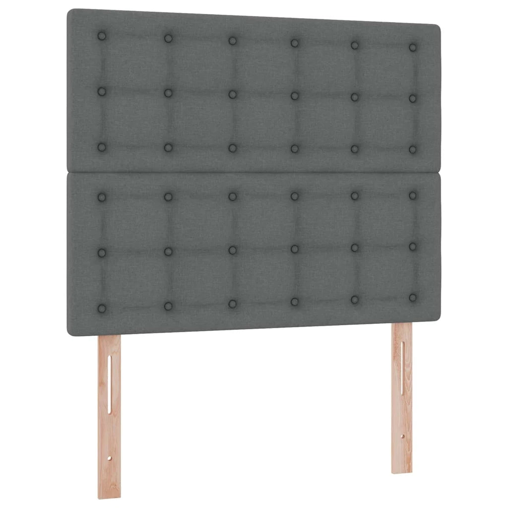 Letto con contenitore e materasso Grigio scuro 120 x 190 cm