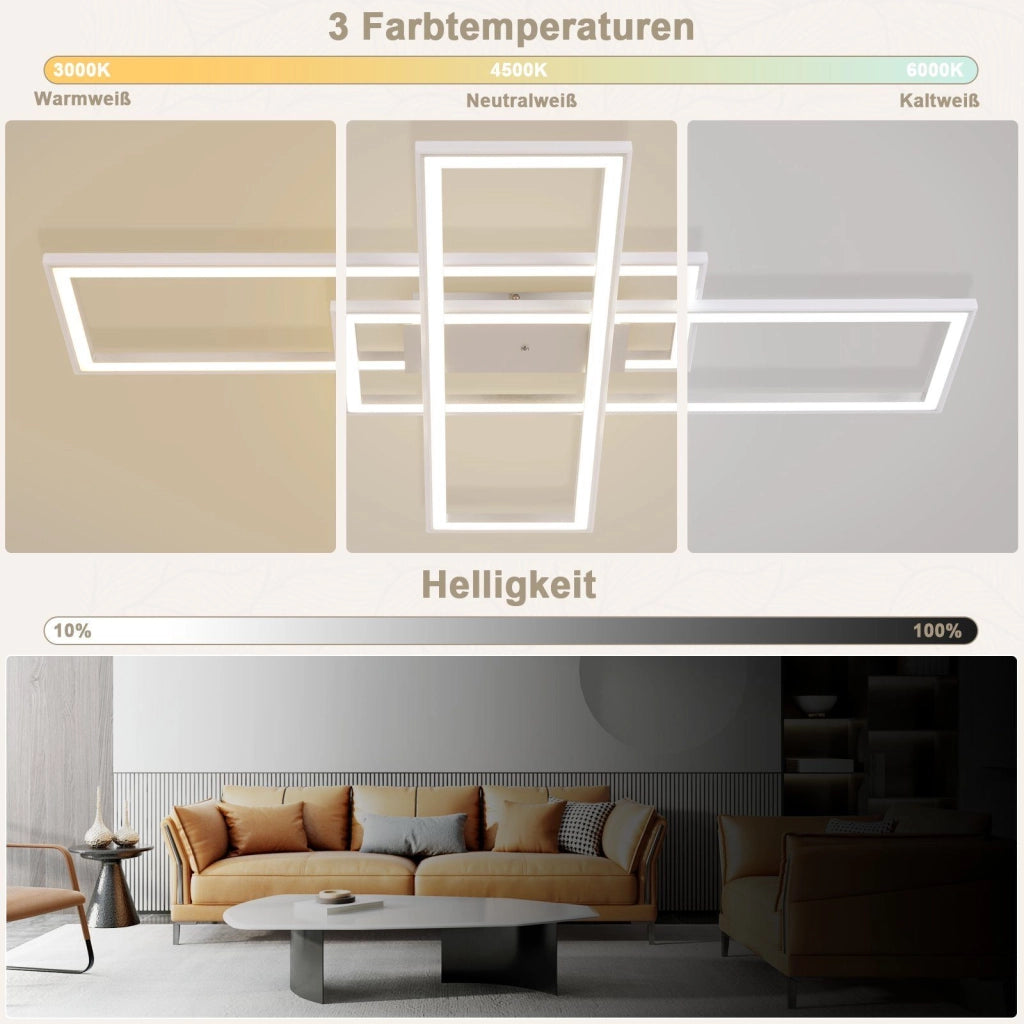 ZMH Lampada da soffitto plafoniera LED dimmerabile RGB telecomando per soggiorno camera letto