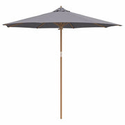Ombrellone da giardino rotondo leggero e resistente alle intemperie 270 x 260 cm in bambù grigio scuro 02_0058249