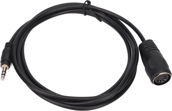 Adattatore di cavo audio per vecchi sistemi di diffusione sonora con connettori 5-pins DIN a 3,5 mm, con conduttore puro rame.