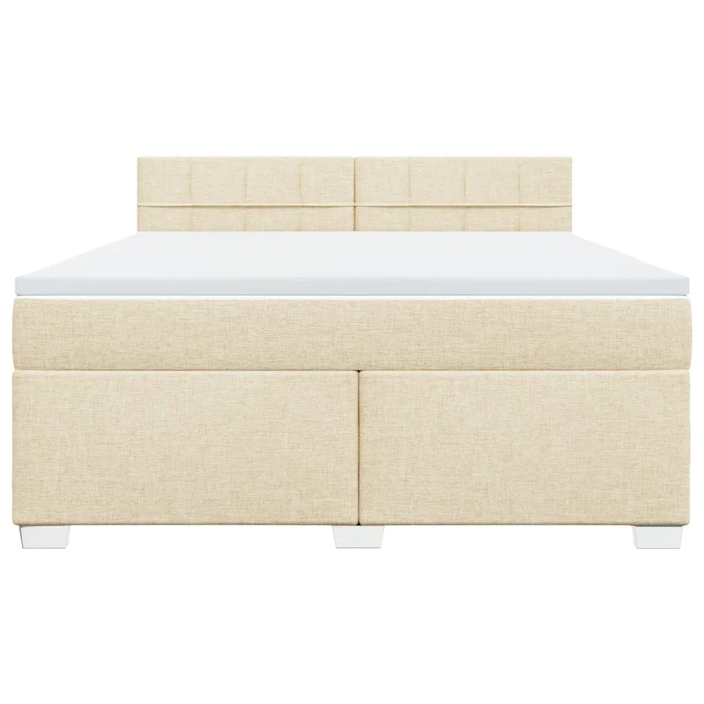 Giroletto a Molle con Materasso Crema 180x200 cm in Tessuto 3288272