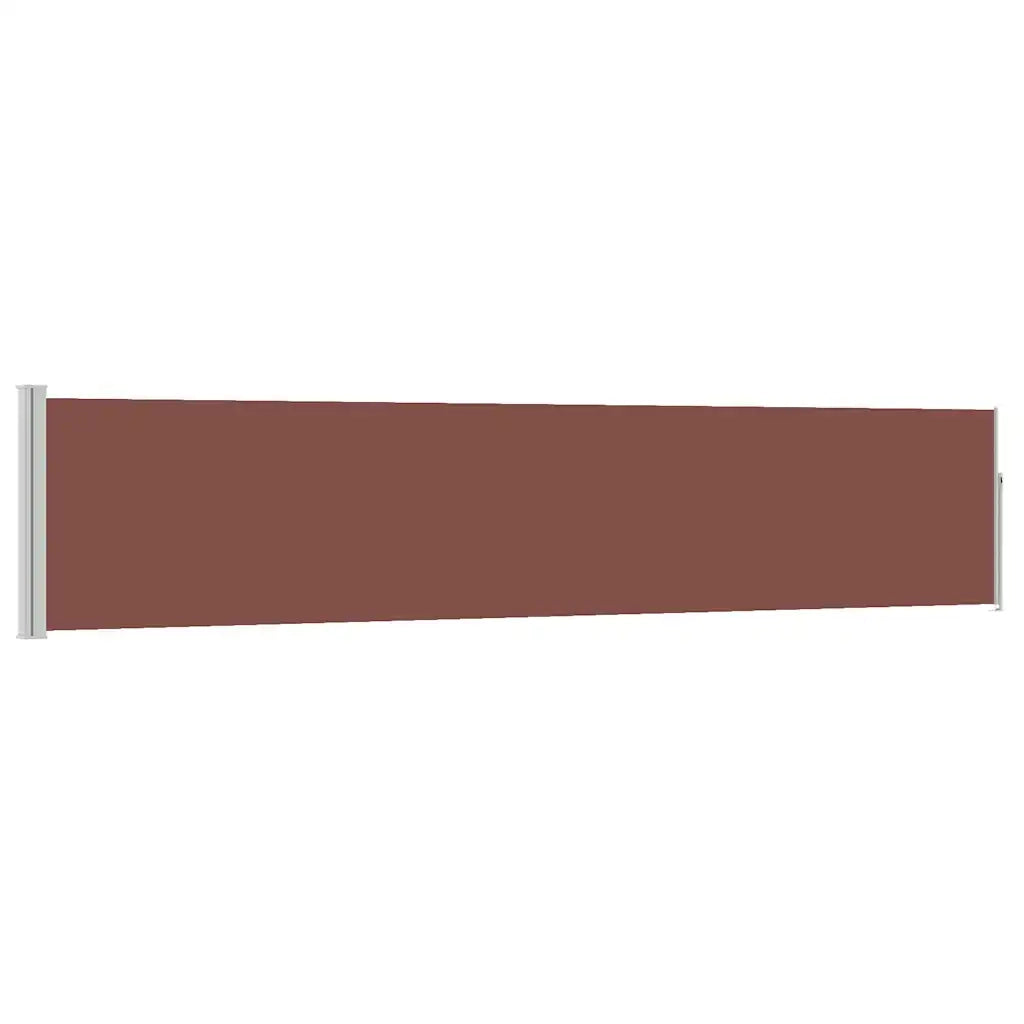 Tenda Laterale Retrattile per Patio 100x514 cm Marrone 48387