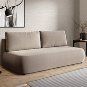 Brugnato, Divano Letto 2 Posti Contenitore, 210x106 cm Beige Chiaro