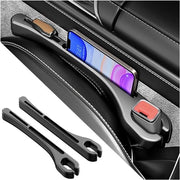 2 pezzi - Filler per buchi sedile auto con contenitore di stoccaggio e portafono - Filler per buchi sedile auto - Filler per buchi sedili auto - Filler per buchi sedili - Materiale di riempimento per buchi sedili - Accessori auto essenziali - Nero