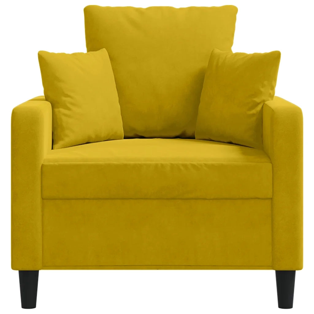 Poltrona Giallo 60 cm Velluto 359289
