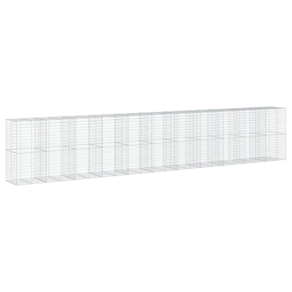 Gabbione da esterno versatile 1100 x 100 x 200 cm facile da montare stile moderno ferro zincato argento 02_0055613