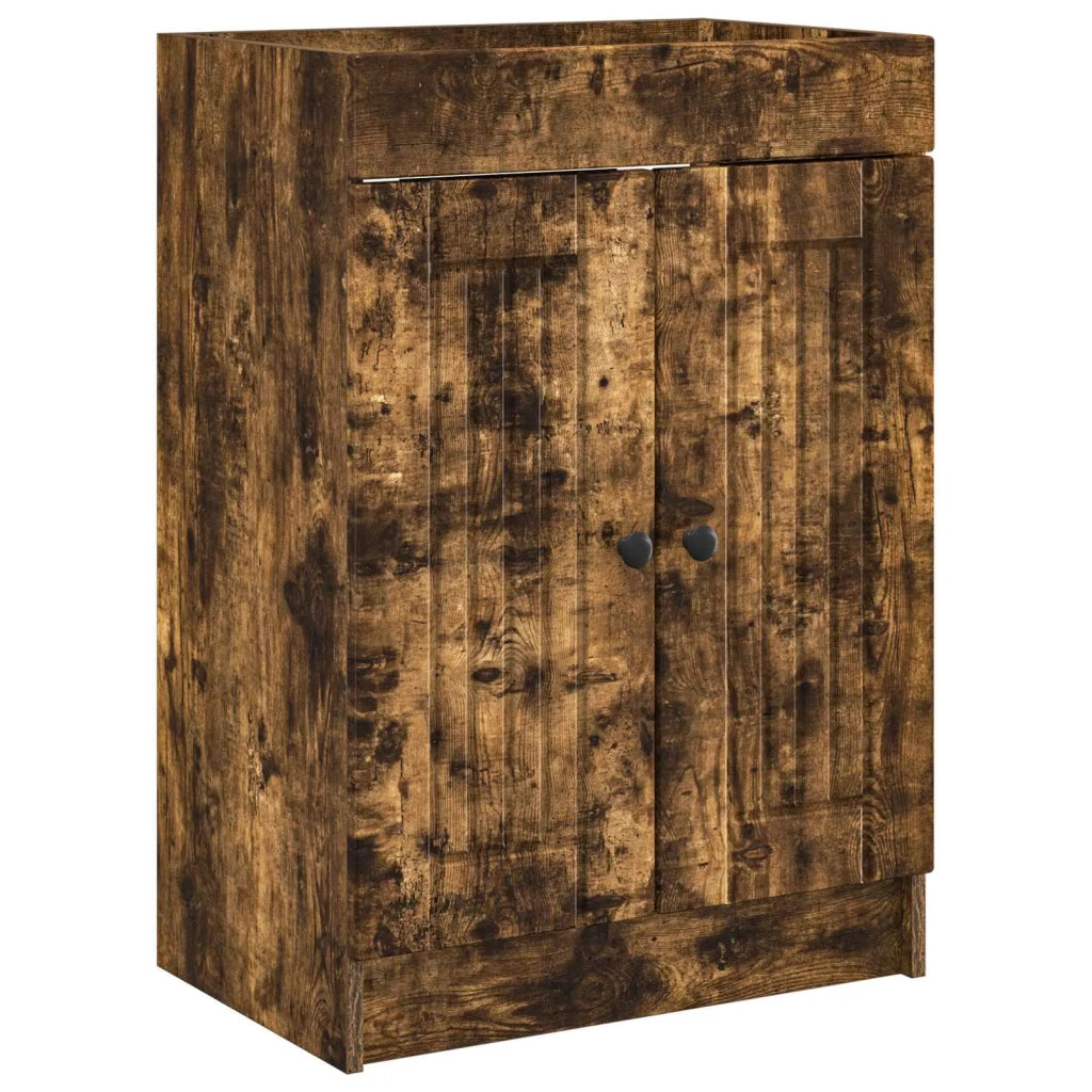 Mobiletto da bagno sotto il lavello Rovere Fumo 890039