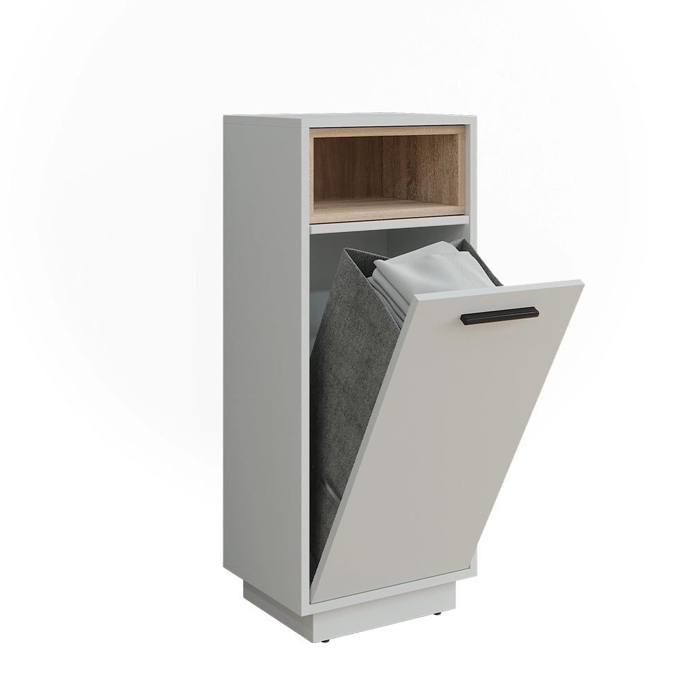 Vicco Mobiletto da bagno Bianco/Sonoma 38 x 93 cm con tasca interna rimovibile
