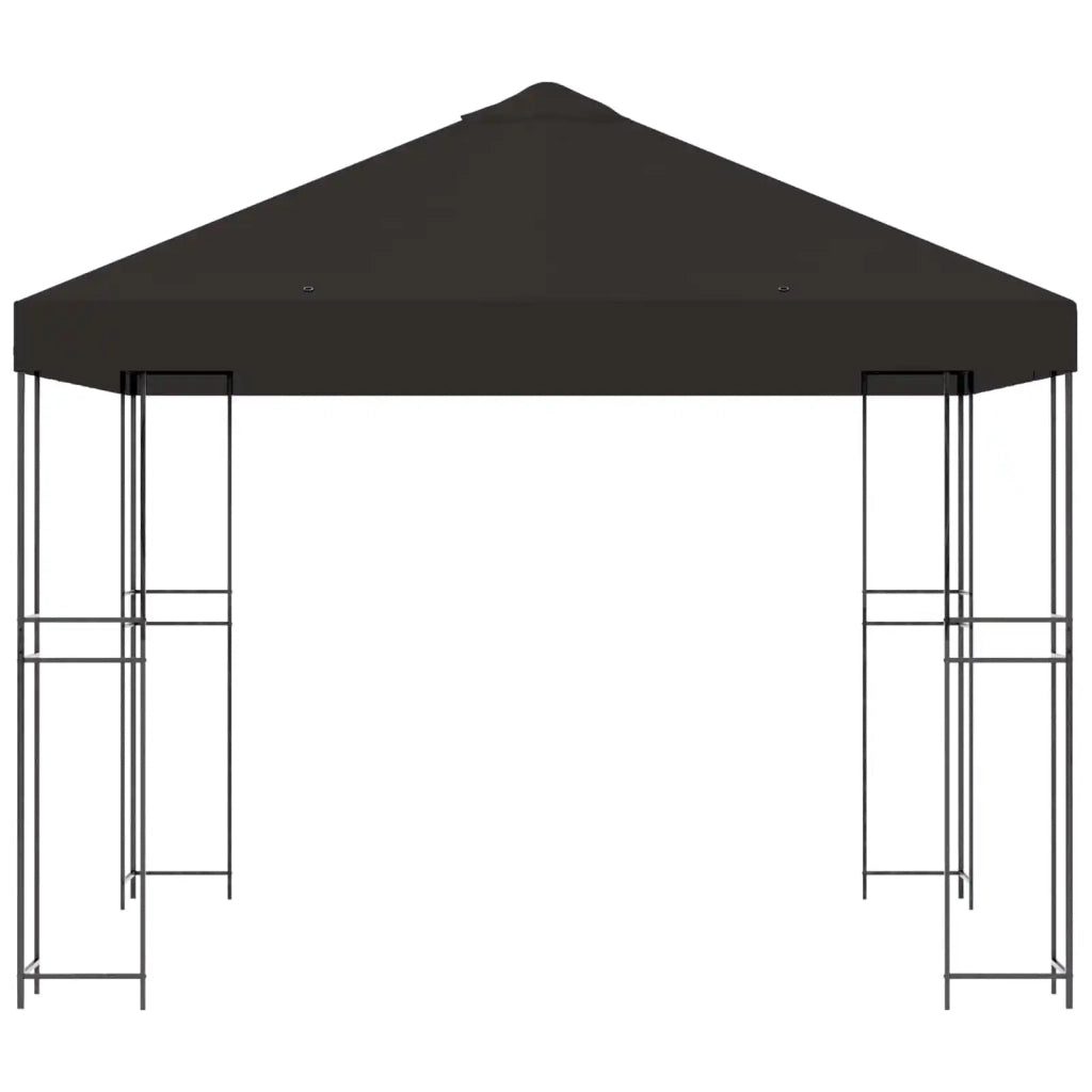 Gazebo 3 x 3 m Antracite Poliestere e Acciaio 190 900327