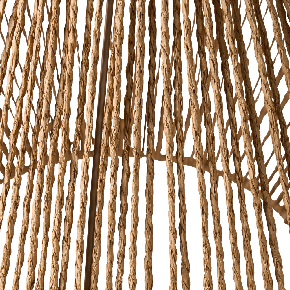 Lampada a sospensione Corda di carta naturale Plafoniera con paralume intrecciato Sala da pranzo Soggiorno Stile Boho